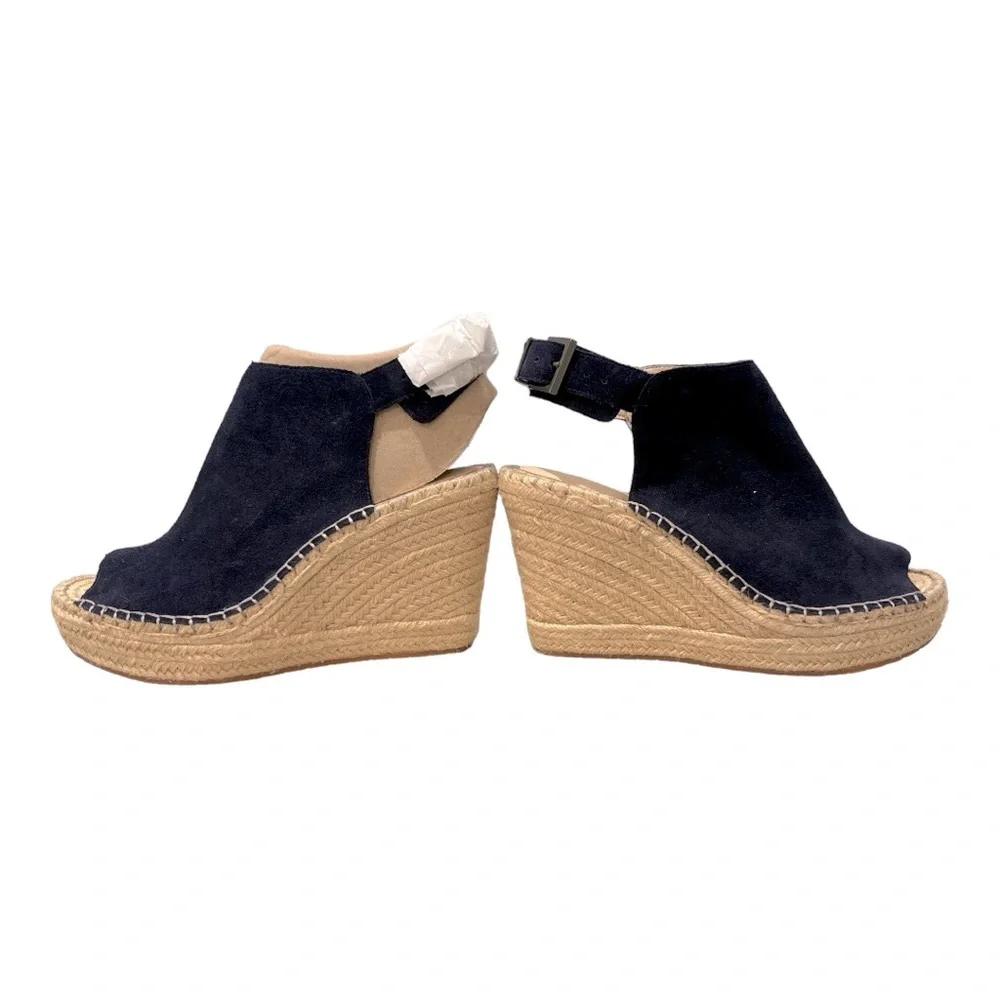 Kenneth Cole New York Women's Olivia Espadrille‎ Peep-Toe Wedges size 9.5